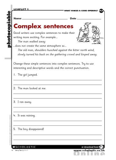 Complex Sentences Ks2 Examples And Worksheet Plazoom Compound And Complex Sentences Ks2 - Compound And Complex Sentences Ks2