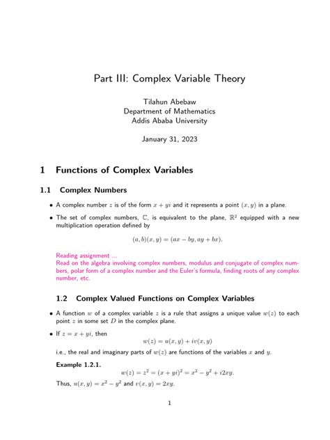 Complex T V