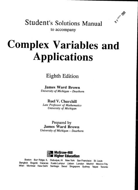complex variables and applications 8th edition solutions manual download