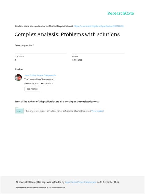Download Complex Analysis Problems And Solutions Pdf 