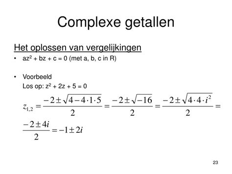 Complexe Getallen Voor Wiskunde D Staffience Uva