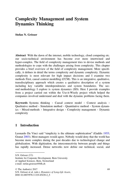 Complexity Management And The Dynamics Of Change Challenges For Practice