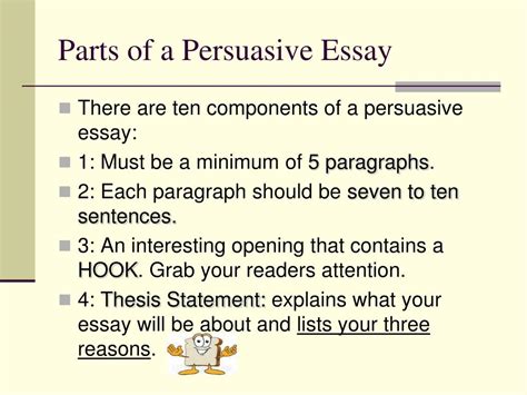 Components Of A Persuasive Essay From The Components Of Persuasive Writing - Components Of Persuasive Writing