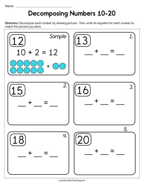 Compose And Decompose Numbers Worksheets For 1st Graders Compose Math - Compose Math