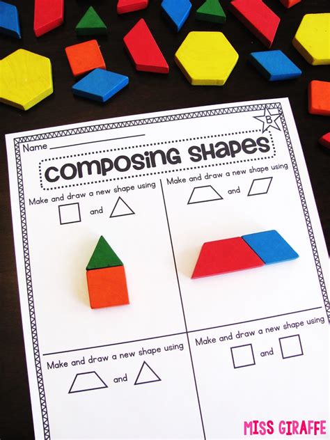 Composing Shapes Lesson Plans 1st Grade By Curriculum First Grade Composite Shapes Worksheet - First Grade Composite Shapes Worksheet