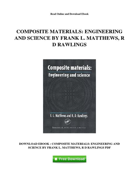 composite materials engineering and science matthews pdf