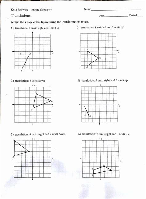 Composition Of Transformations Worksheet Answer Key Transformations 6th Grade Worksheet - Transformations 6th Grade Worksheet