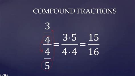 Compound Fractions Combining Fractions - Combining Fractions