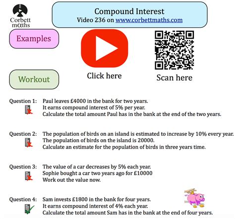 Compound Interest Practice Questions Corbettmaths 8th Grade Compound Interest Worksheet - 8th Grade Compound Interest Worksheet