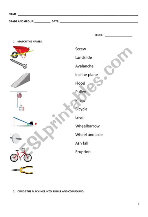 Compound Machines Quiz Amp Worksheet For Kids Study Compound Machine Worksheet - Compound Machine Worksheet