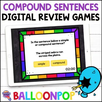 Compound Sentence Balloonpop Digital Review Games 2nd Gr Compound Sentence Powerpoint 3rd Grade - Compound Sentence Powerpoint 3rd Grade