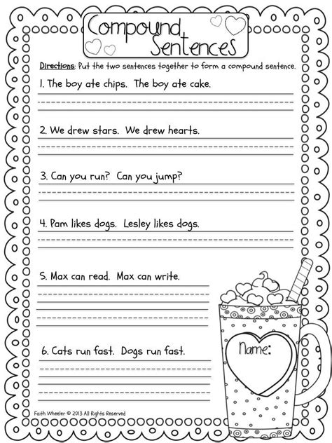 Compound Sentences With Sentence Frames Worksheets Making Compound Sentences Worksheet - Making Compound Sentences Worksheet