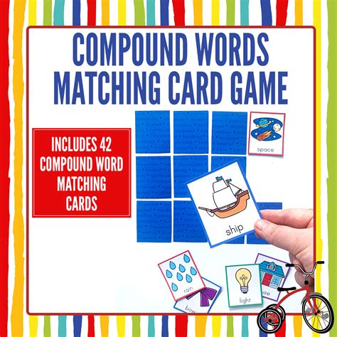 Compound Word Matching Game Split Compound Words Compound Match The Compound Words - Match The Compound Words