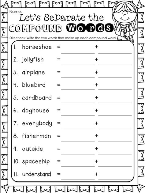 Compound Words 2nd Grade Worksheet   Compound Word Worksheets All Kids Network - Compound Words 2nd Grade Worksheet
