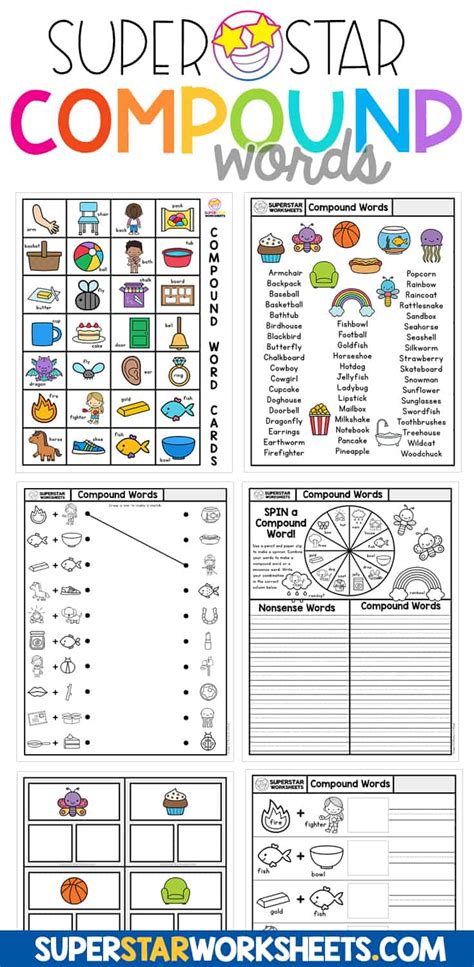 Compound Words Superstar Worksheets Compound Words For 1st Grade - Compound Words For 1st Grade