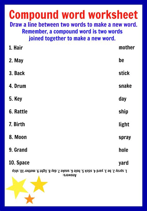 Compound Words Worksheets And Game Made By Teachers Compound Words Worksheet 5th Grade - Compound Words Worksheet 5th Grade