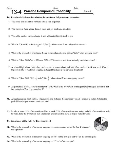 Read Compound Probability Worksheet Answers 