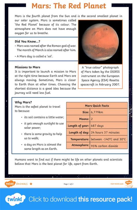 Comprehension On Mars For Second Grade Worksheets Learny Mars Worksheet For 2nd Grade - Mars Worksheet For 2nd Grade