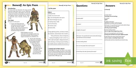 Download Comprehension From Beowulf Answers Key Pdfslibforyou 