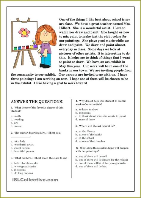 Download Comprehension Passages For Grade 5 With Questions And Answers 