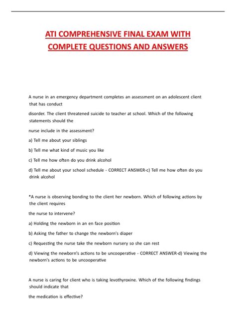 Comprehensive Final Ati