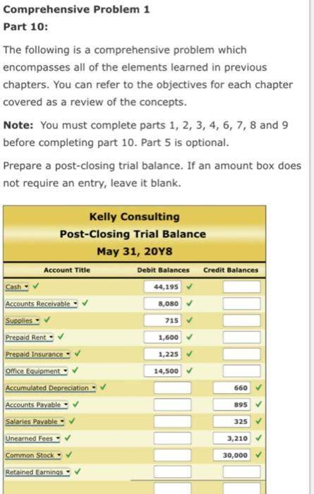 Comprehensive Problem 1 Part 10