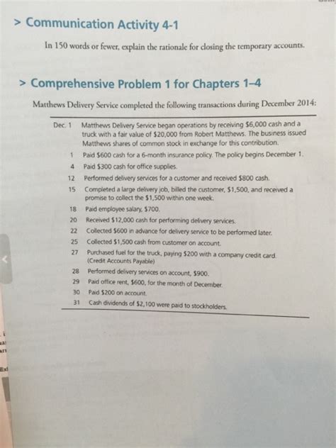Read Online Comprehensive Problem For Chapters 1 4 Answers 