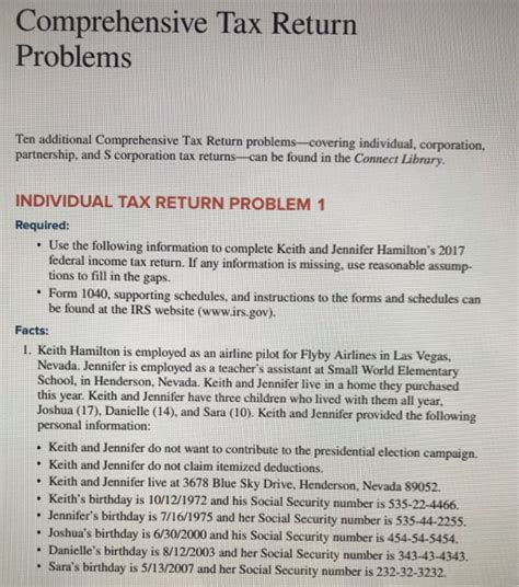 Download Comprehensive Volume Tax Return Problem Solutions 