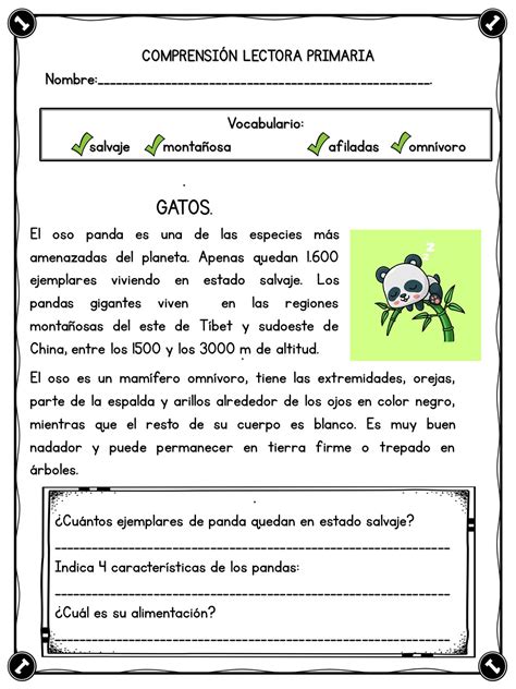 Comprension Lectora 2 Primaria