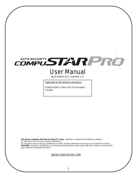 Compustar Pro User Guide