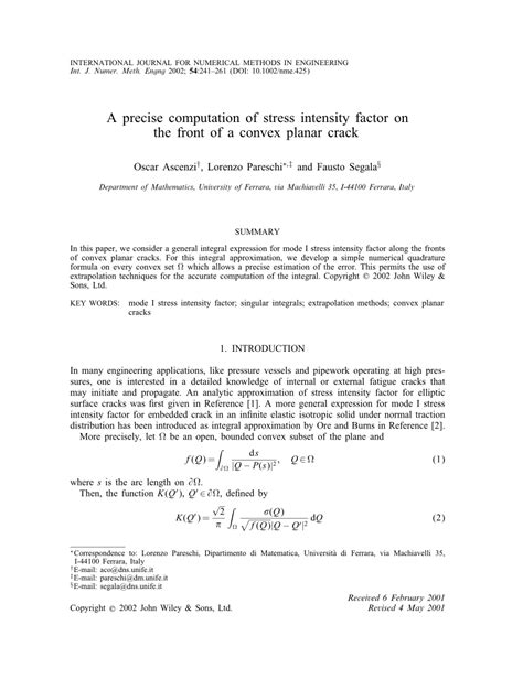 Computation Of Stress Intensity Factor Esatjournals