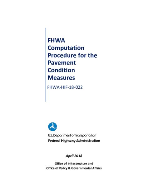 Computation Procedure For The Pavement Condition Measures