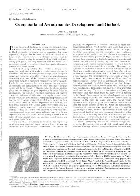 computational aerodynamics development and outlook