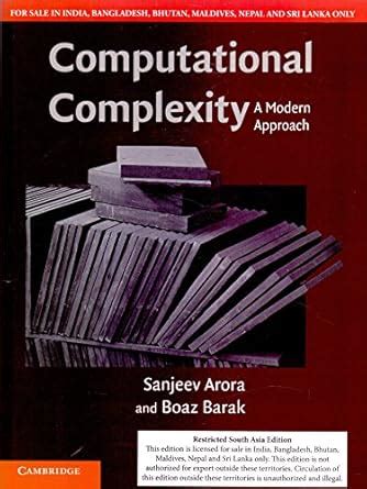 Read Computational Complexity A Modern Approach 