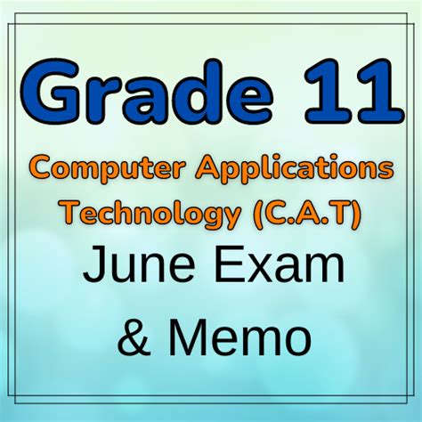 computer application technology grade 11 question papers