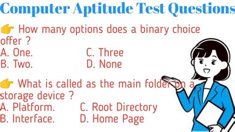 Computer Aptitude Test Questions And Answers