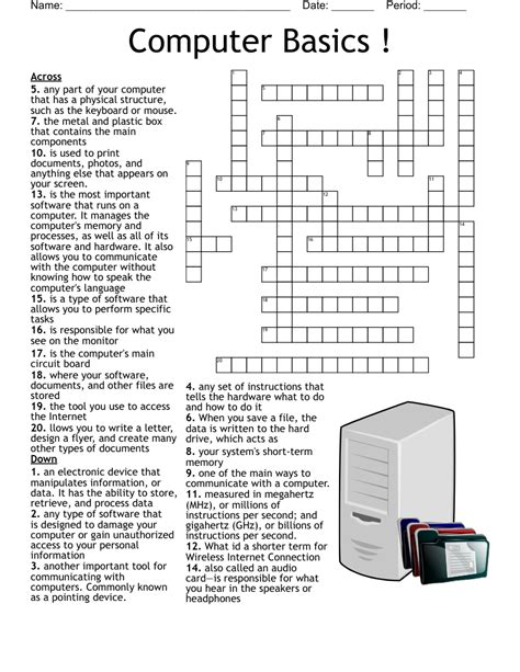 Computer Basics Crossword Puzzle Answer Key