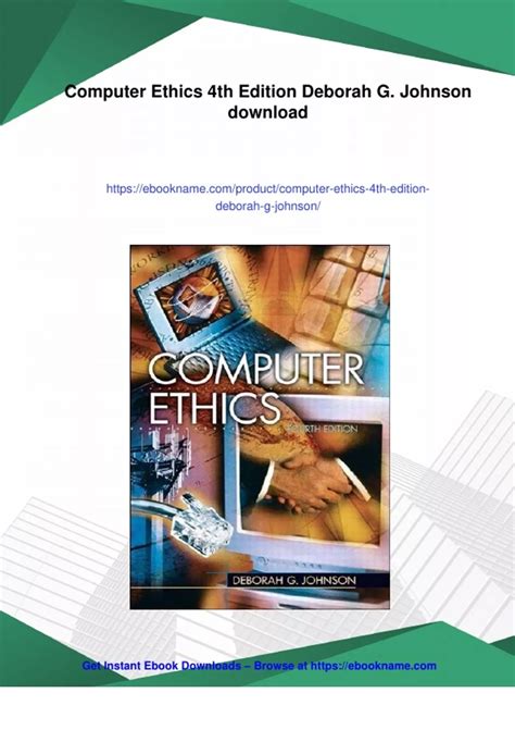 Computer Ethics 4th Edition Deborah Johnson