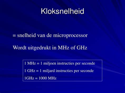 computer kloksnelheid