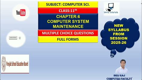 Computer Maintenance Multiple Choice Questions With Answers