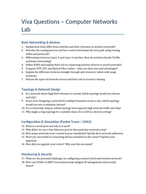Computer Network Viva Questions