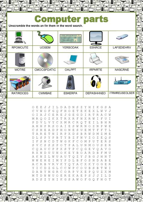 Computer Parts Word Search Parts Of A Computer Word Search - Parts Of A Computer Word Search