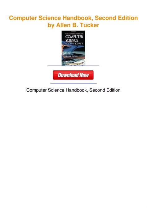 Computer Science Handbook Second Edition Tucker