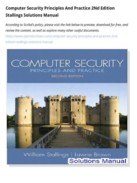 Computer Security Principles Practice 2nd Edition Solution