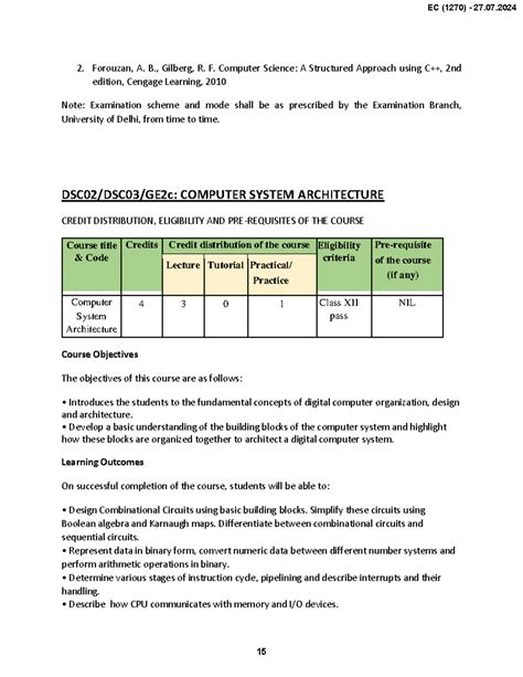 Computer System Architecture University Grants Commission