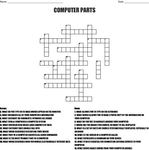Read Online Computer Basics Crossword Puzzle Answer Key 