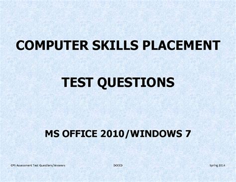 Read Online Computer Competency Test Answers 