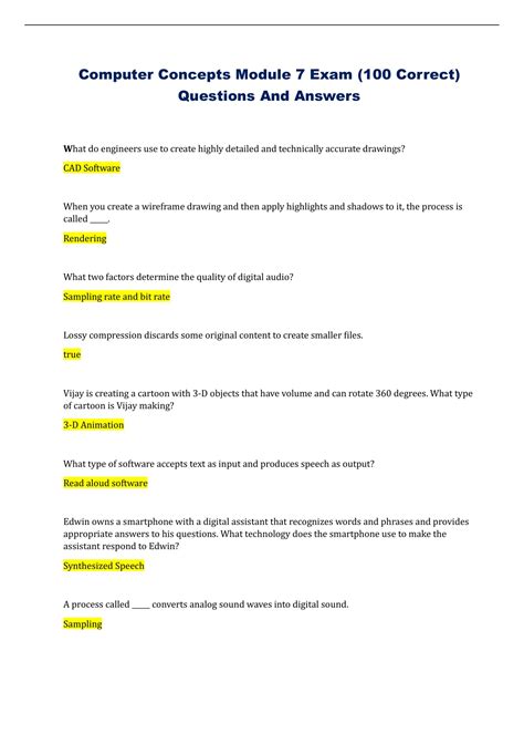 Read Online Computer Concepts Chapter 7 Answers 