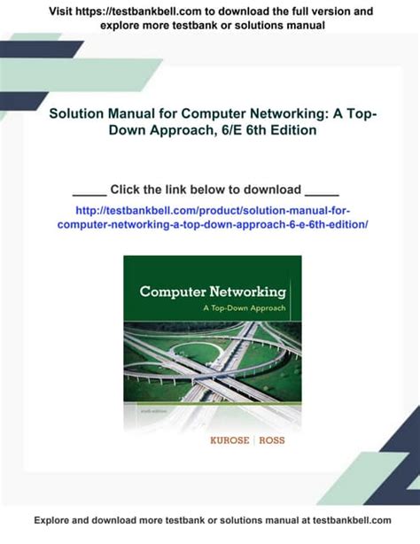 Full Download Computer Networking A Top Down Approach 6Th Edition Solutions Manual Pdf 