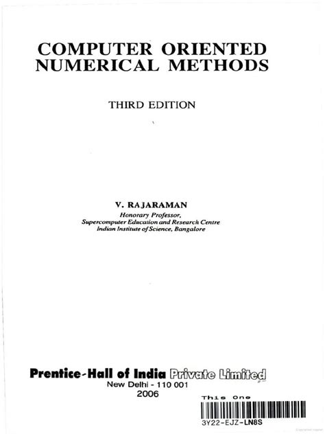 Download Computer Oriented Numerical Methods By V Rajaraman Pdf 